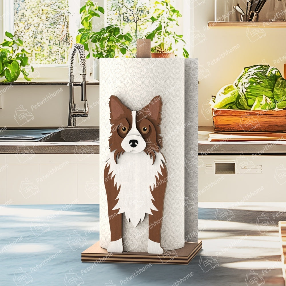 Border Collie Paper Towel Holder