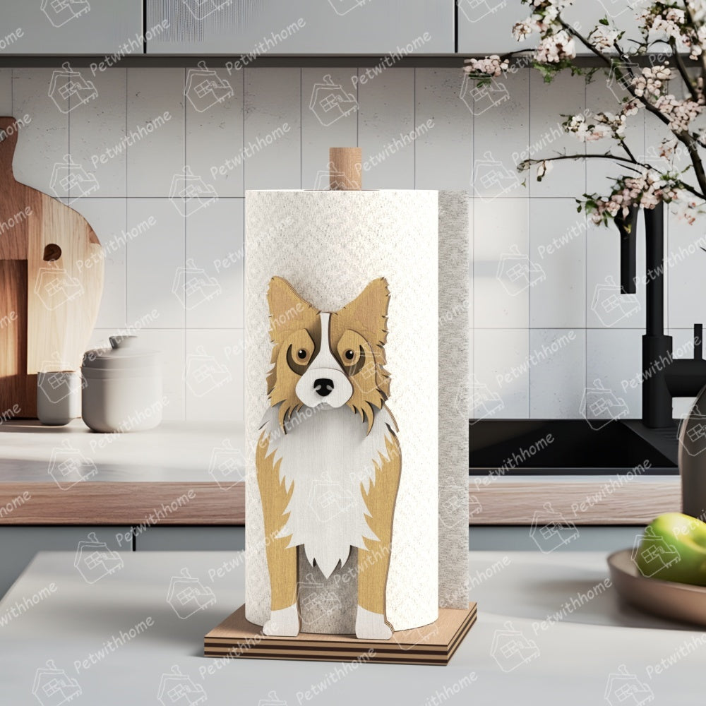 Border Collie Paper Towel Holder