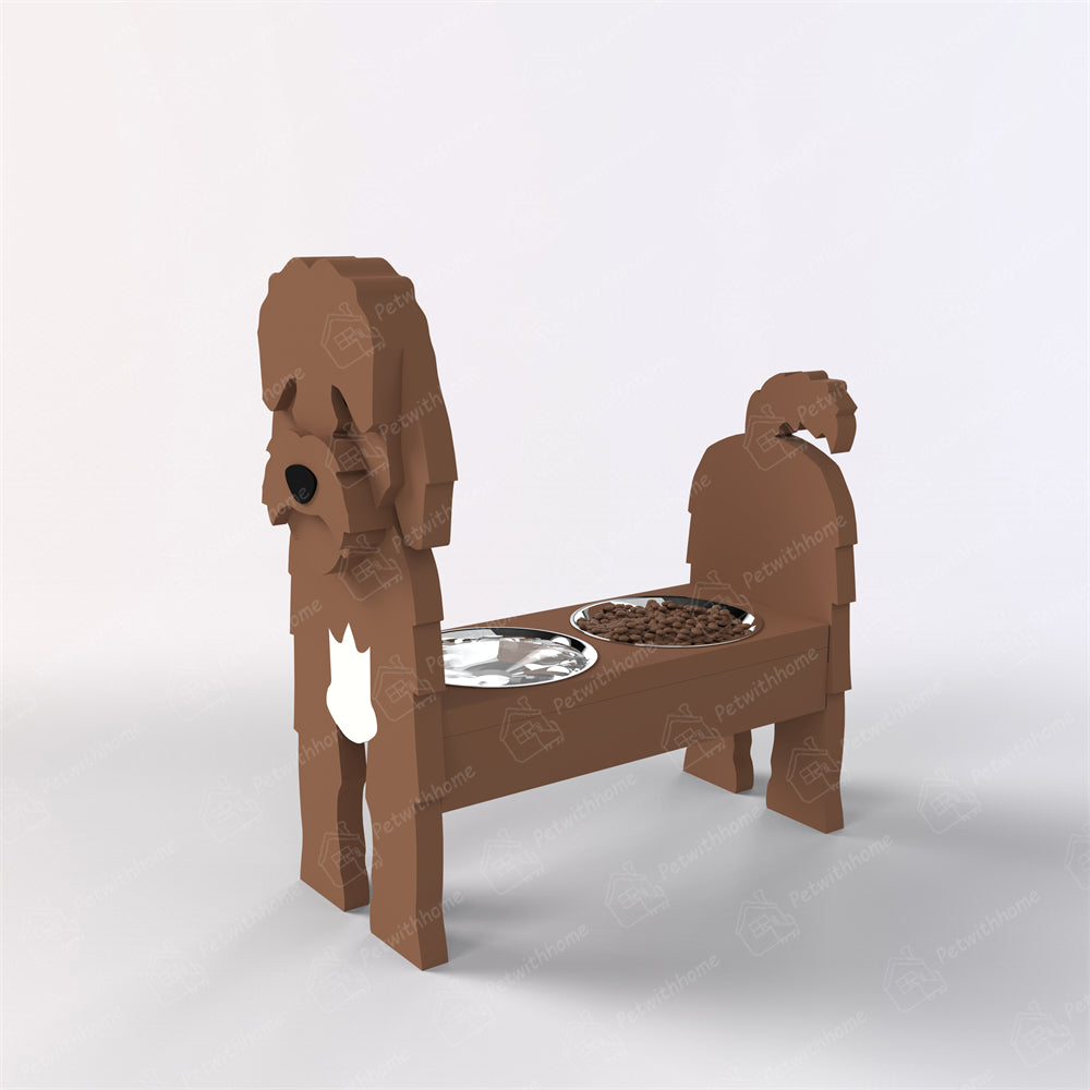 Cockapoo Pet Food Bowl Holder