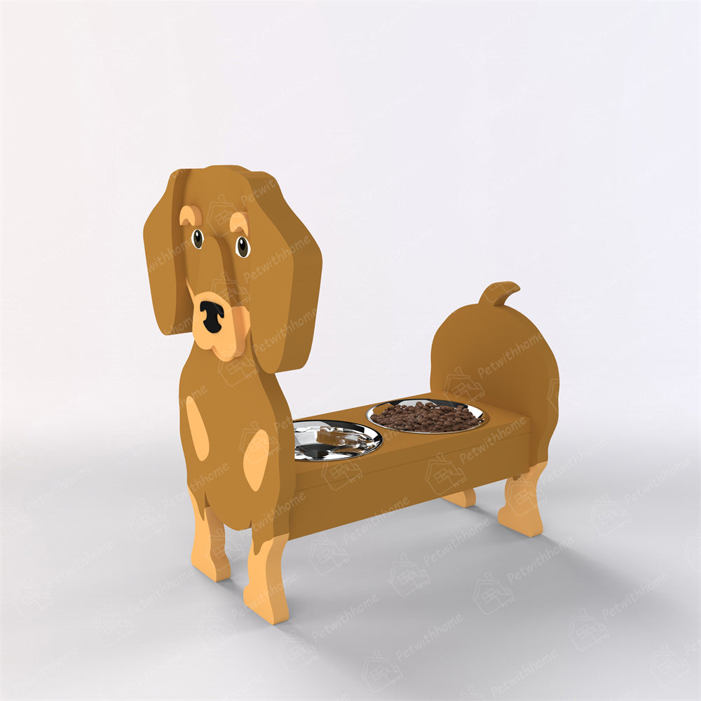 Dachshund Pet Food Bowl Holder