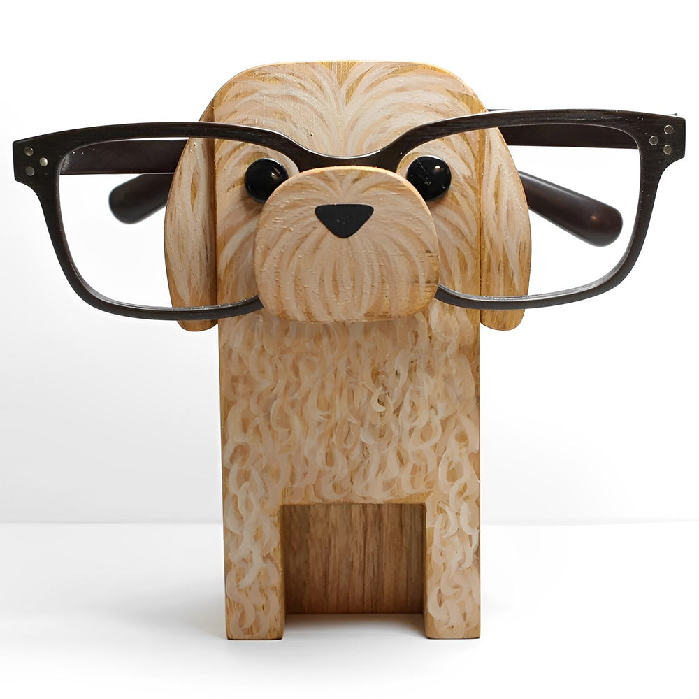 Wooden Cartoon Dog E Eyeglass Holder