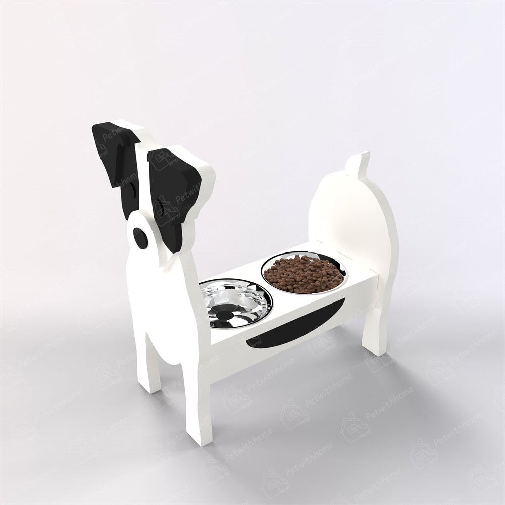 Jack Russell Pet Food Bowl Holder