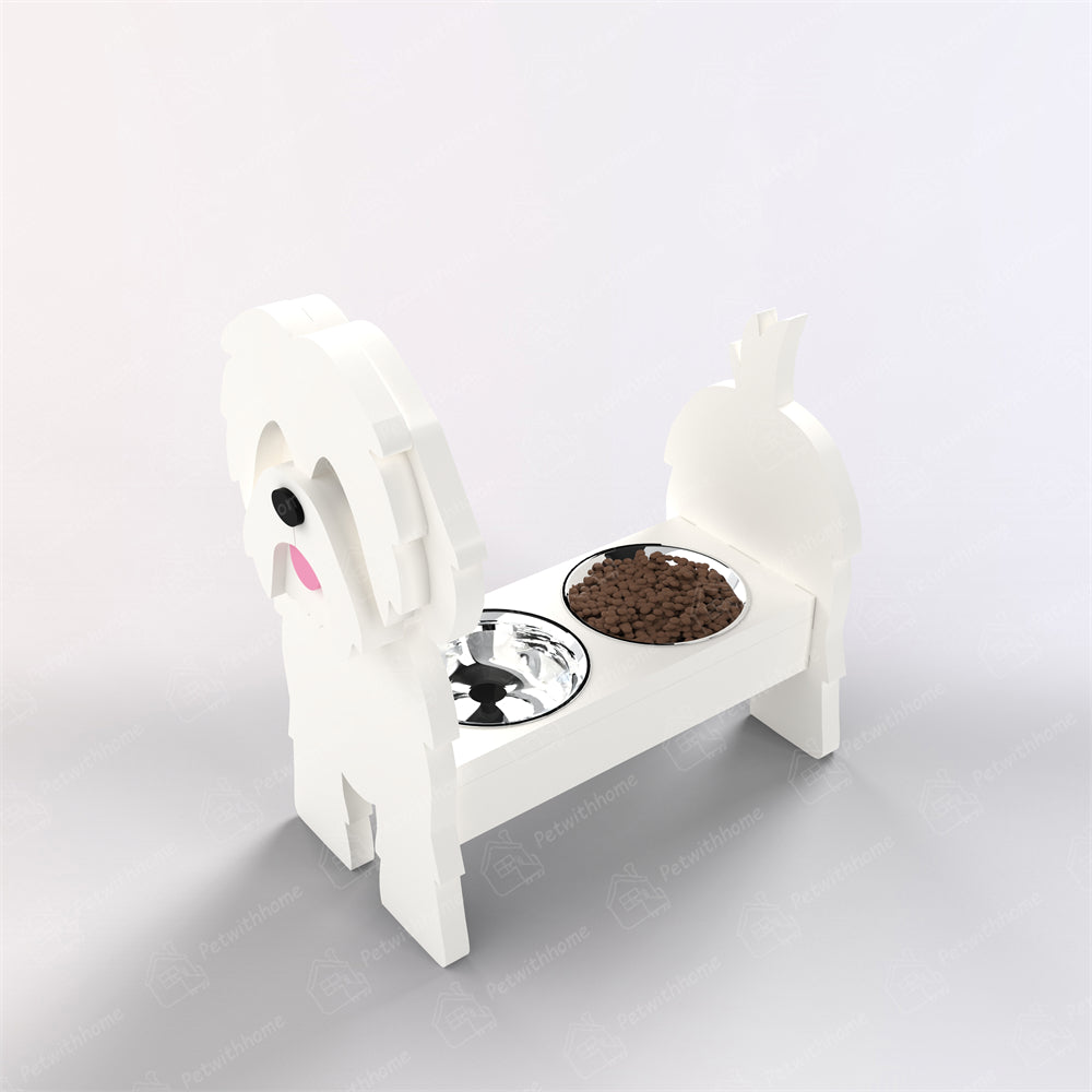 Shih Tzu Pet Food Bowl Holder