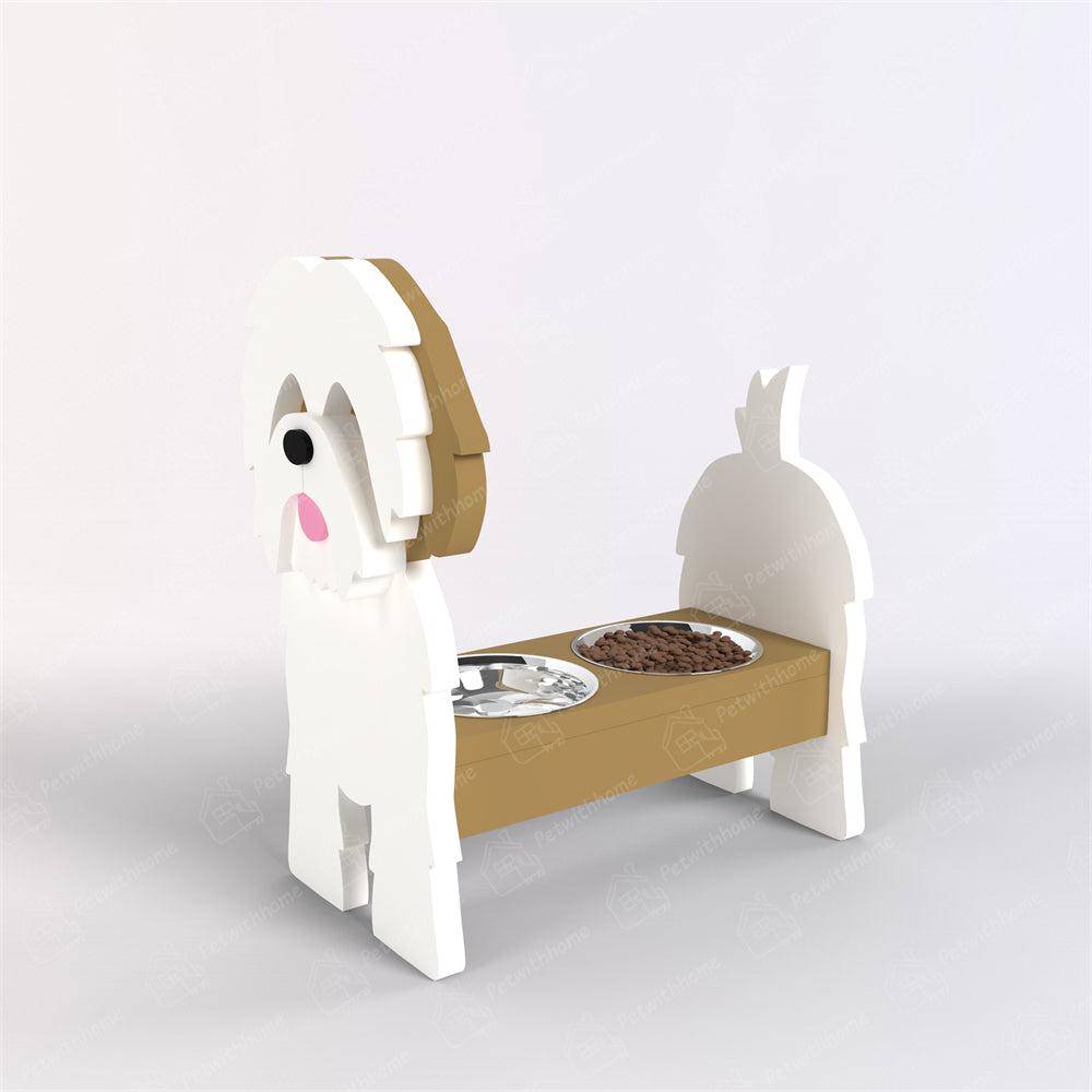 Shih Tzu Pet Food Bowl Holder