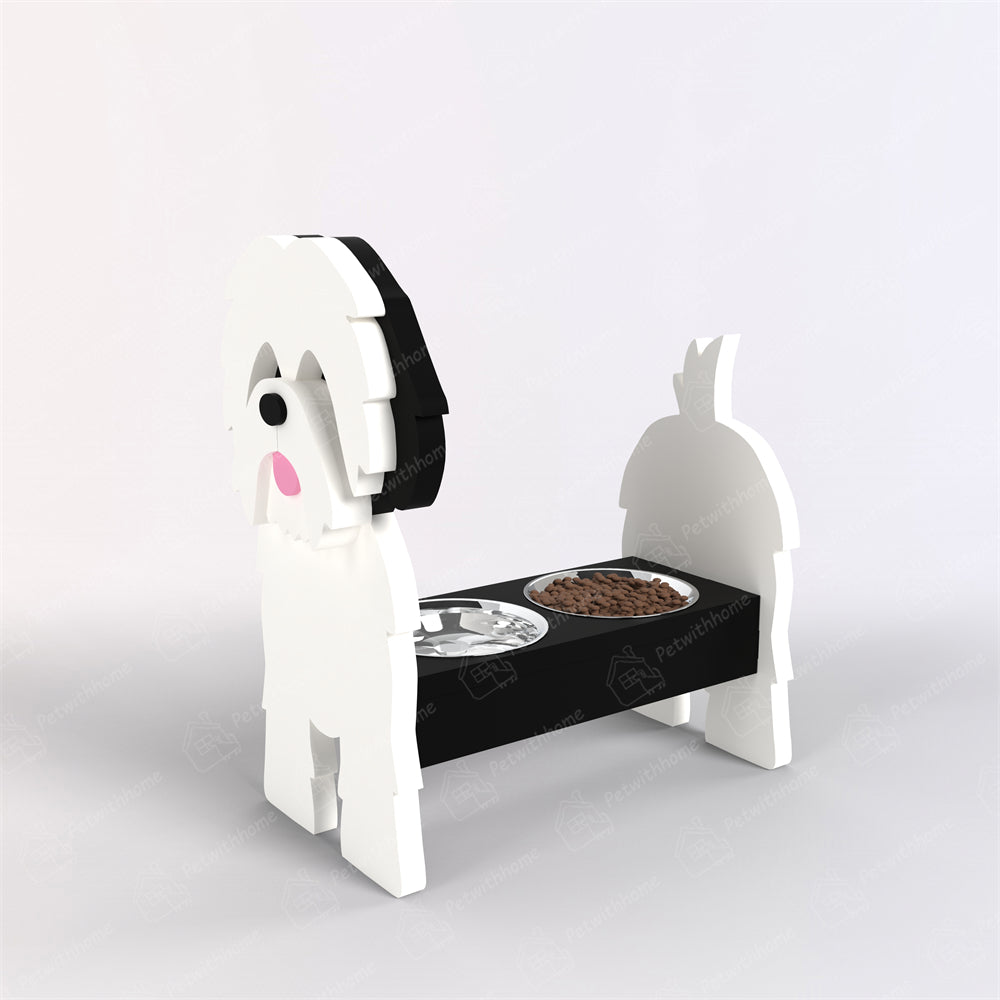 Shih Tzu Pet Food Bowl Holder