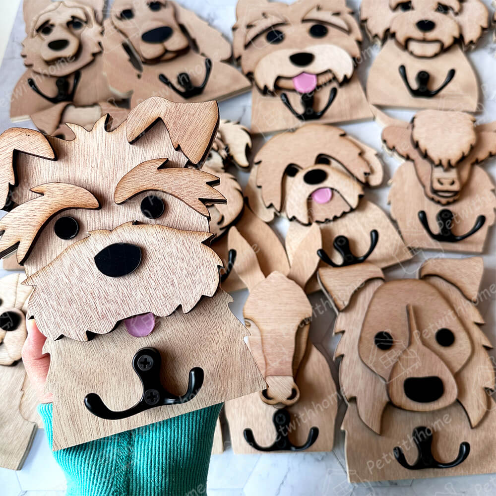 Wooden Animal Hooks Display