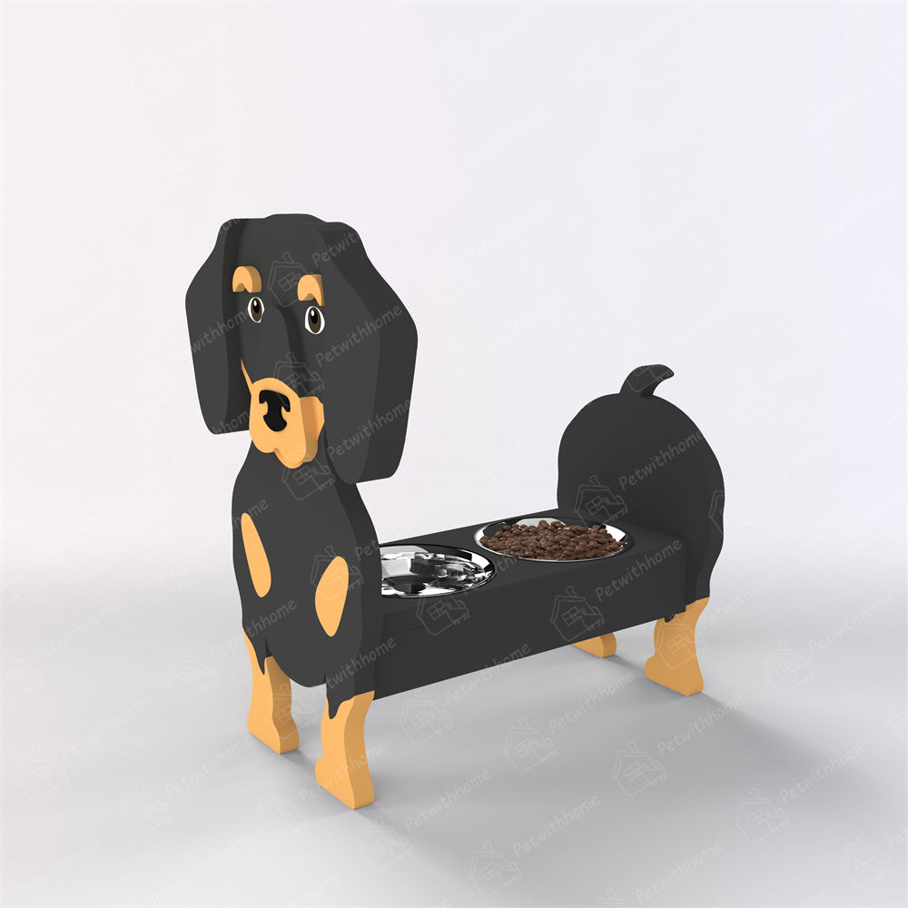 Dachshund Pet Food Bowl Holder