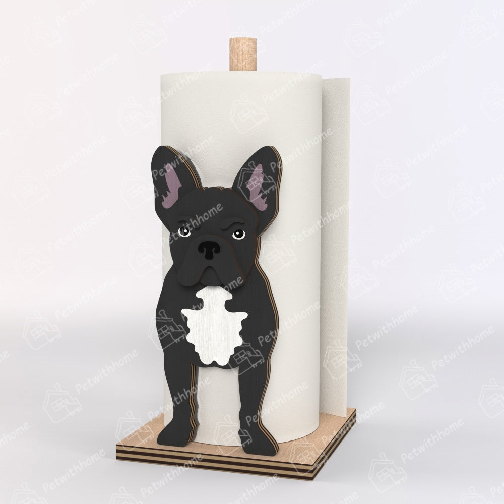 French Bulldog Paper Towel Holder