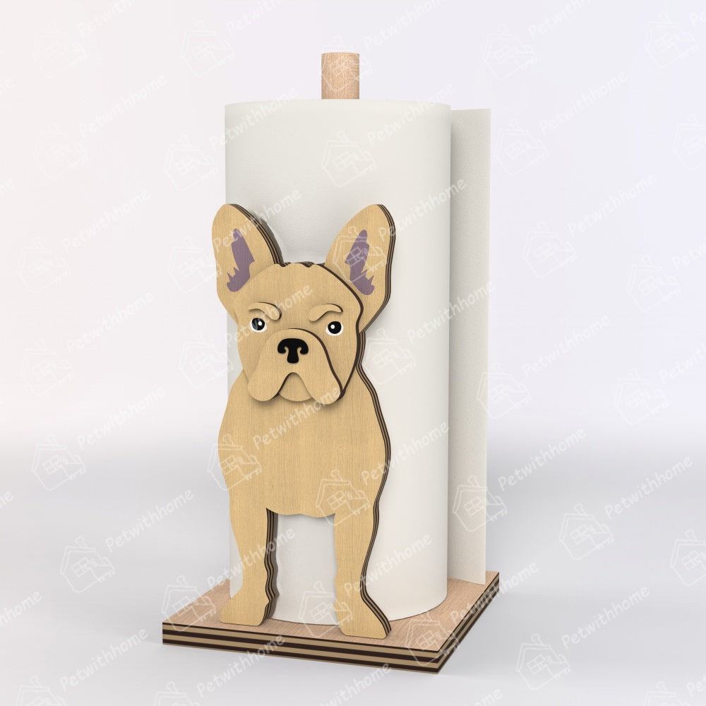 French Bulldog Paper Towel Holder