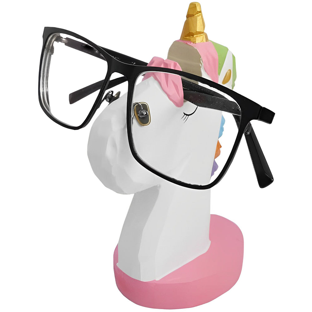 Wooden Cartoon Rainbow Unicorn Eyeglass Holder