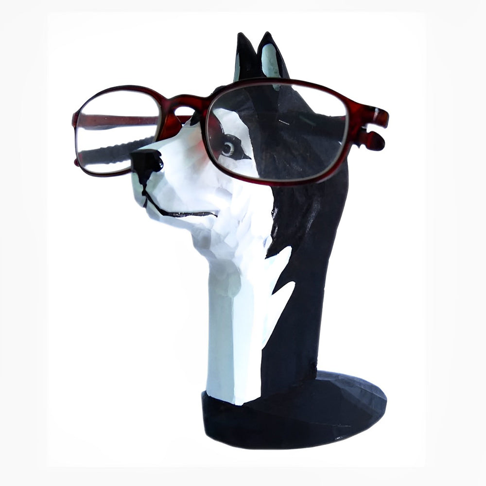 Wooden Cartoon Cute Husky Dog Eyeglass Holder