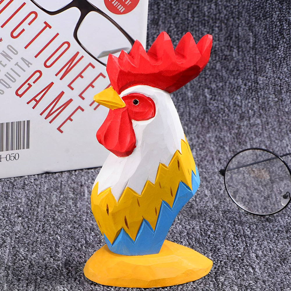 Wooden Cartoon Rooster Eyeglass Holder