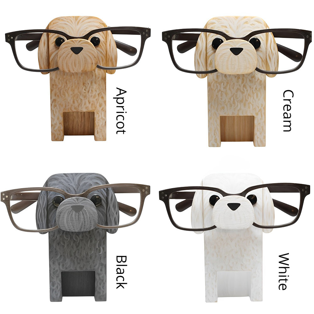 Wooden Cartoon Dog E Eyeglass Holder