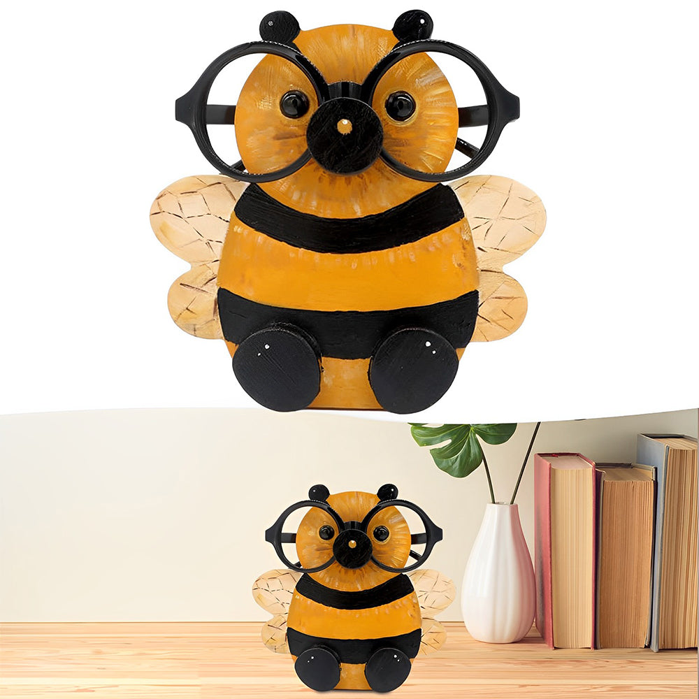 Wooden Cartoon Cute Bee Eyeglass Holder