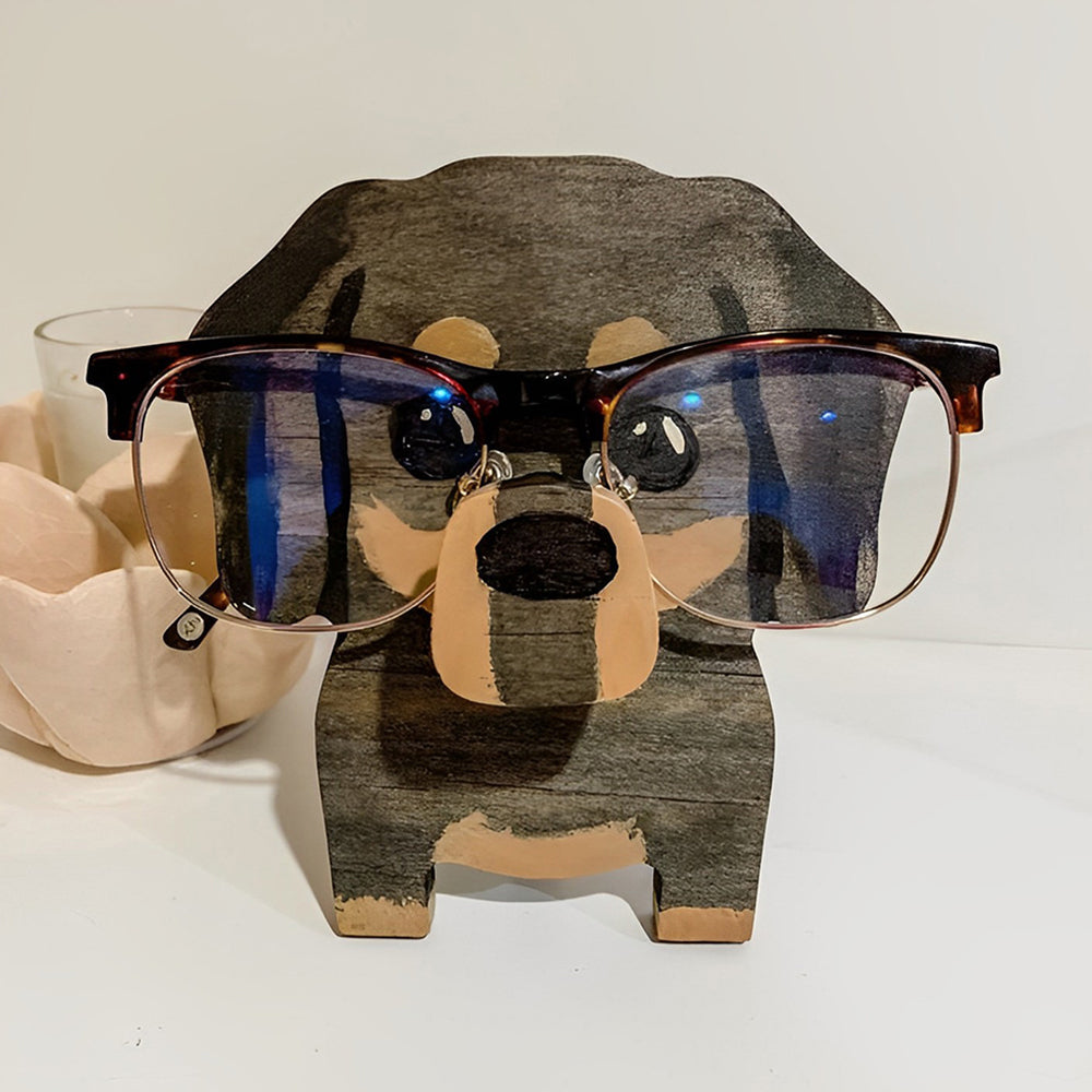 Wooden Cartoon Dachshund Eyeglass Holder