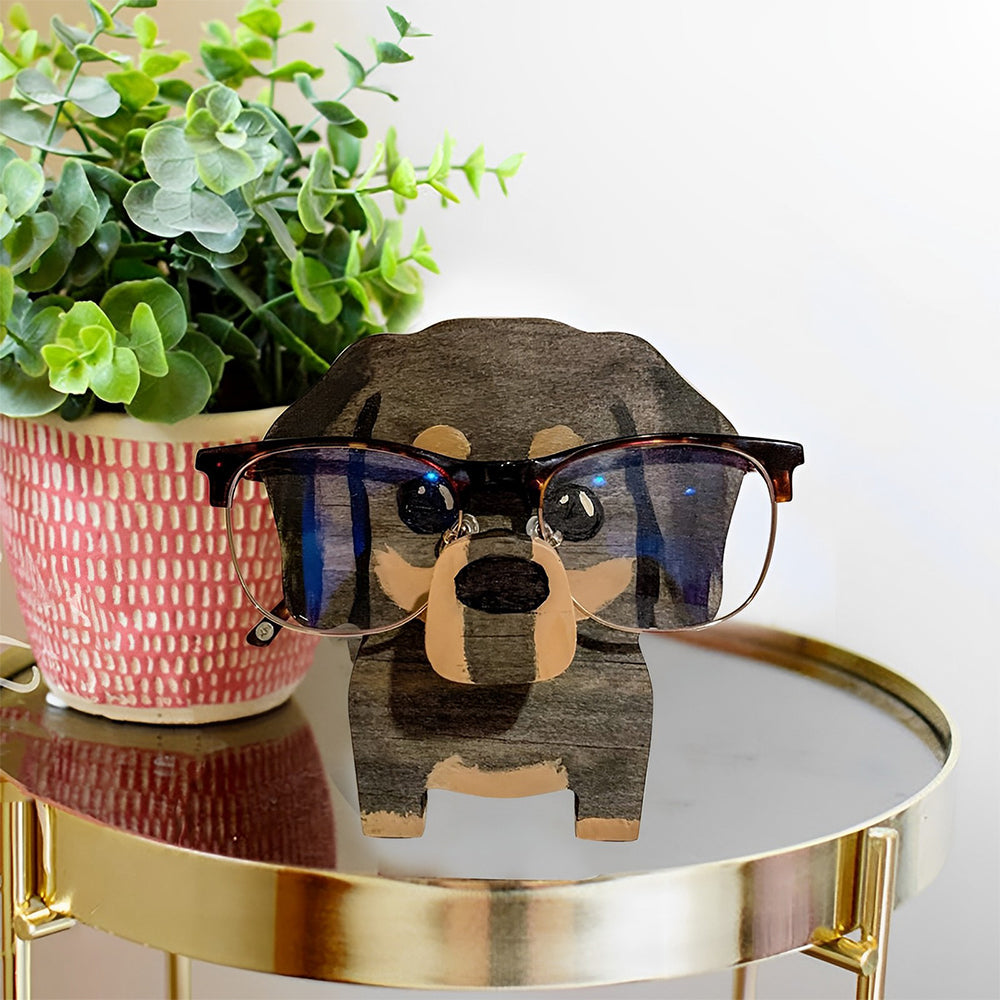 Wooden Cartoon Dachshund Eyeglass Holder