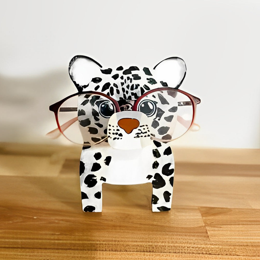 Wooden Cartoon Leopard Eyeglass Holder