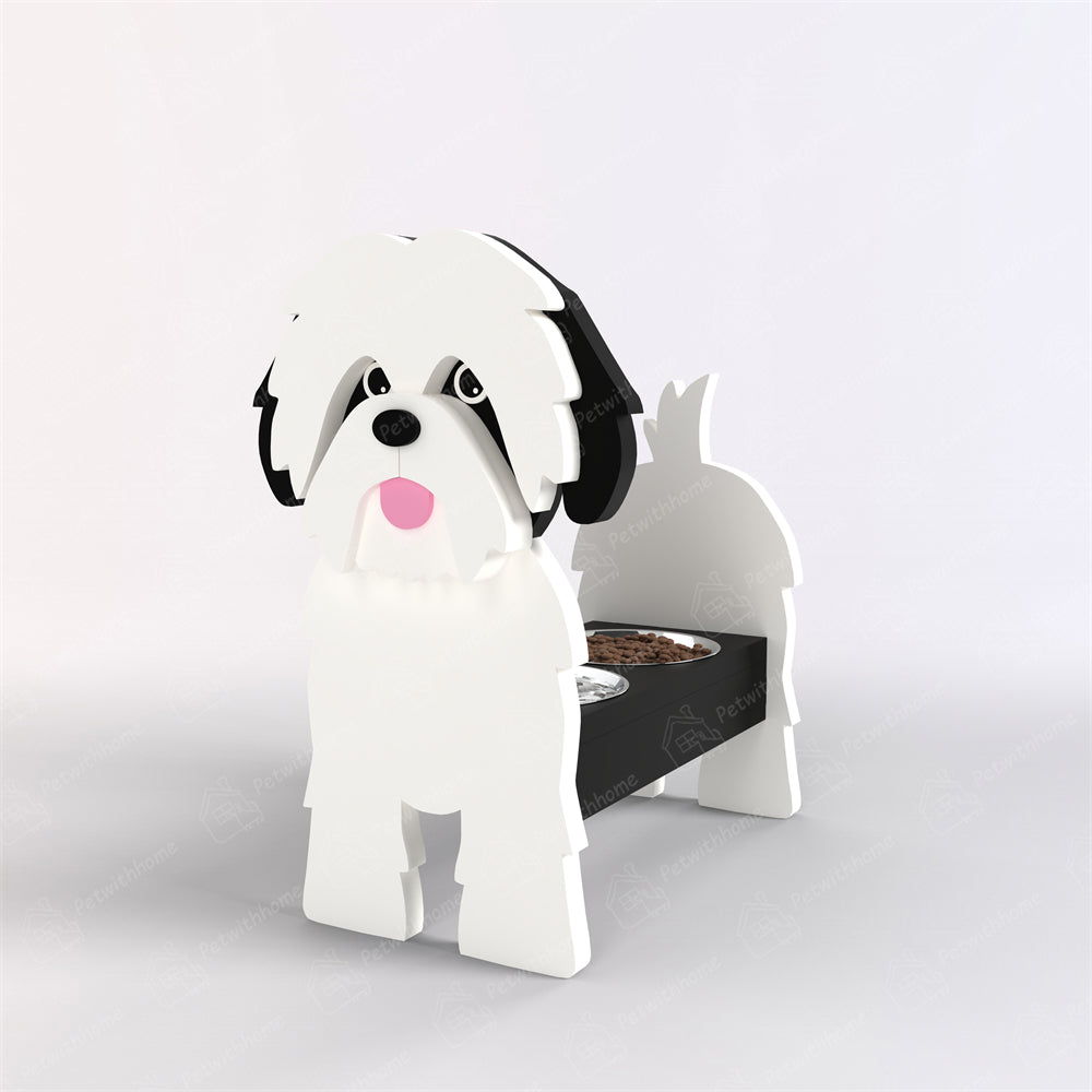 Shih Tzu Pet Food Bowl Holder