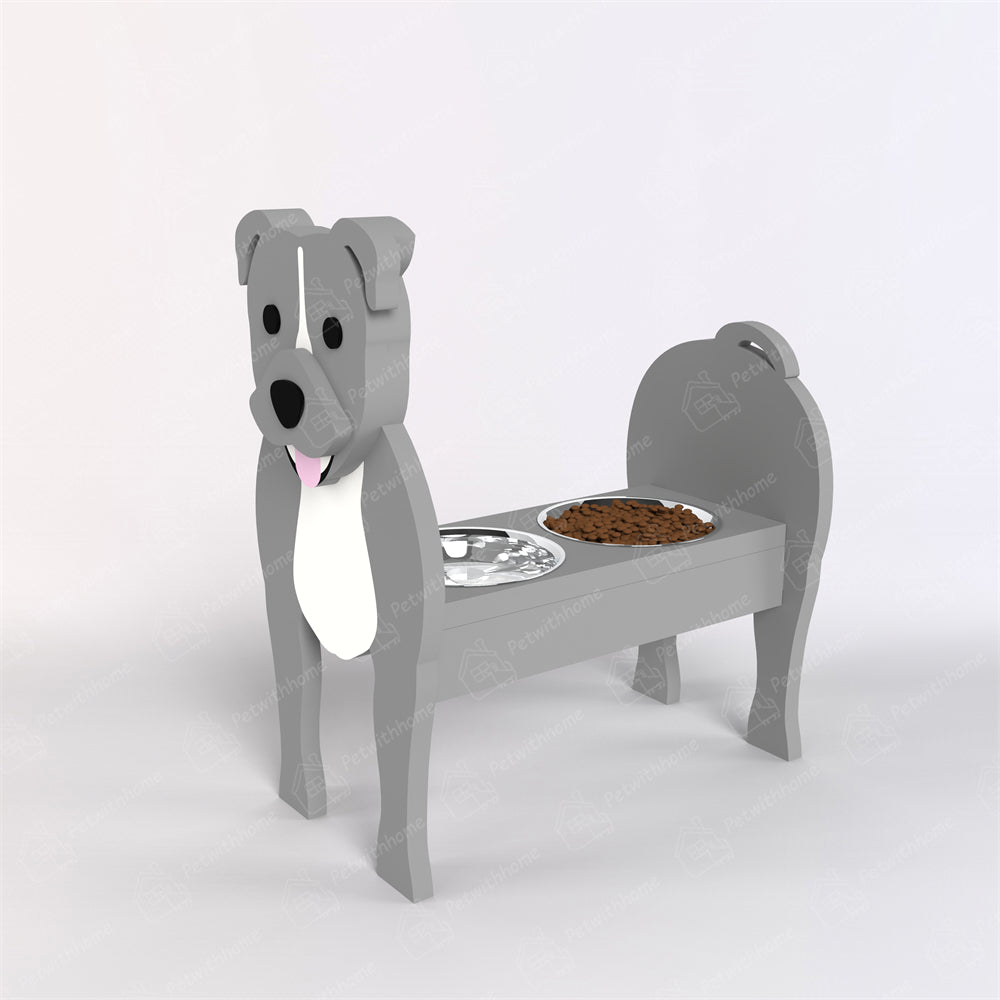 Staffordshire Bull Terrier Pet Food Bowl Holder