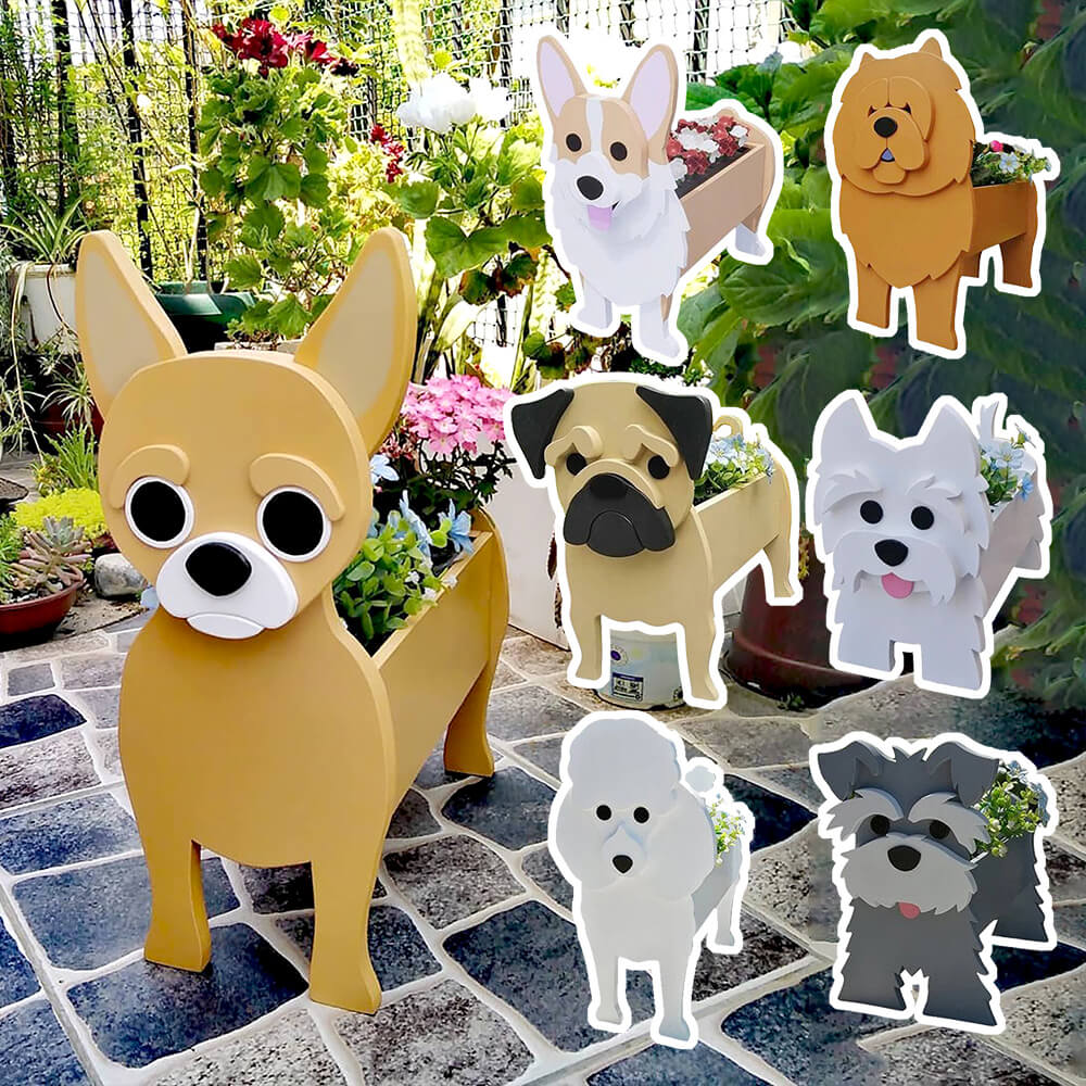 Petwithhome Seven Dogs Planter Display
