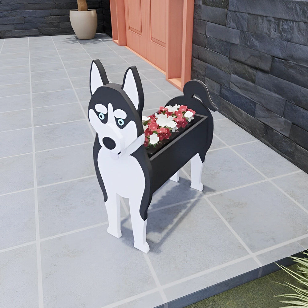 Siberian Husky Planter